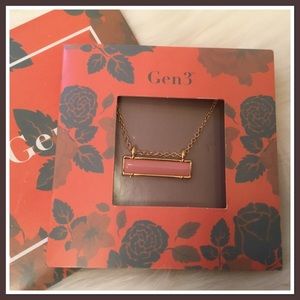 Gen3 Stella Pink Bar Necklace- New